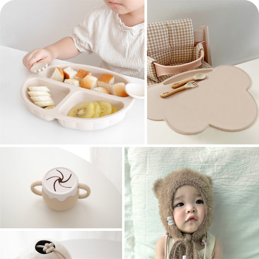 出産祝い プレゼント シリコン 食器セット パンプキンプレート パンプキンボウル シリコンカップ スナックカップ スプーンフォーク ランチョンマット 男の子 女の子 赤ちゃん ベビー 子供