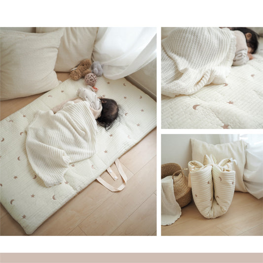 【名入れ刺繍サービス】ナップマット お昼寝マット ベビーマット プレイマット ベビー布団 お昼寝布団 折りたたみ 持ち運び 赤ちゃん ベビー 子ども 保育園