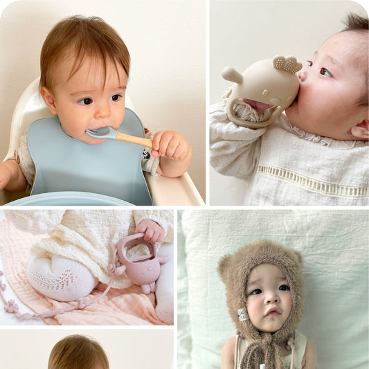 シリコンボウル シリコンマグ スナックカップ スプーン フォーク 歯がため ストラップ シリコン食器  赤ちゃん ベビー キッズ 食器 セット 離乳食 吸盤 ひっくり返し防止 すくいやすい プレゼント ギフト 出産祝い bp-5set