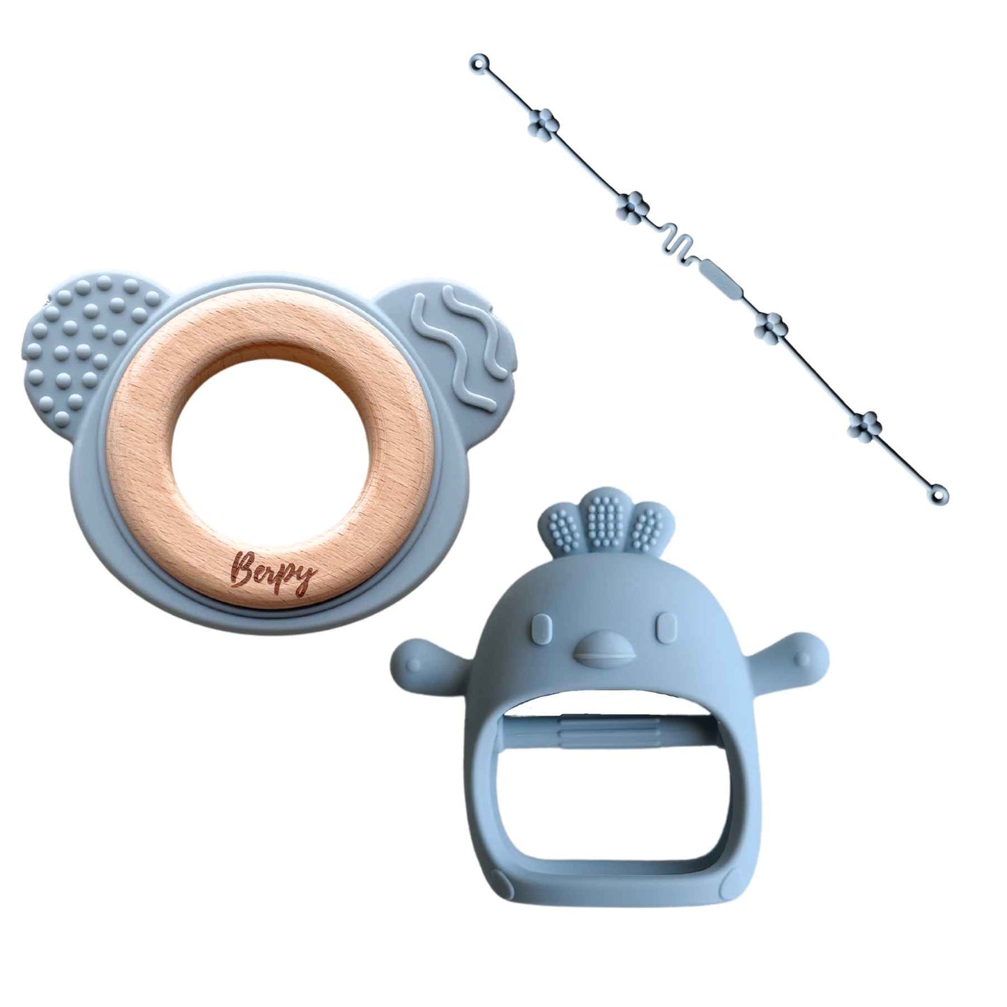 Berpy(バーピー) ウッドコアラ 歯固め シリコン 木リング 歯固めリング おもちゃ はがため 赤ちゃん 新生児 BPAフリー 2か月 0歳 1歳 おしゃぶり ファーストトイ かわいい 男の子 女の子 孫 初孫 プレゼント お祝い 出産祝い