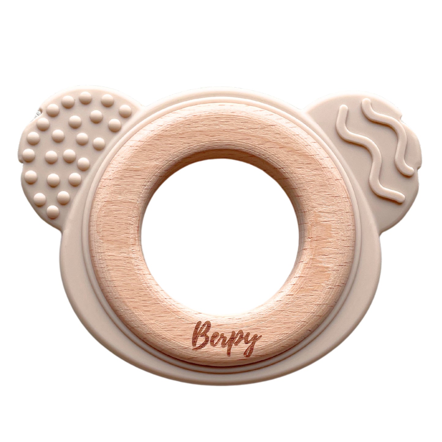 Berpy(バーピー) ウッドコアラ 歯固め シリコン 木リング 歯固めリング おもちゃ はがため 赤ちゃん 新生児 BPAフリー 2か月 0歳 1歳 おしゃぶり ファーストトイ かわいい 男の子 女の子 孫 初孫 プレゼント お祝い 出産祝い