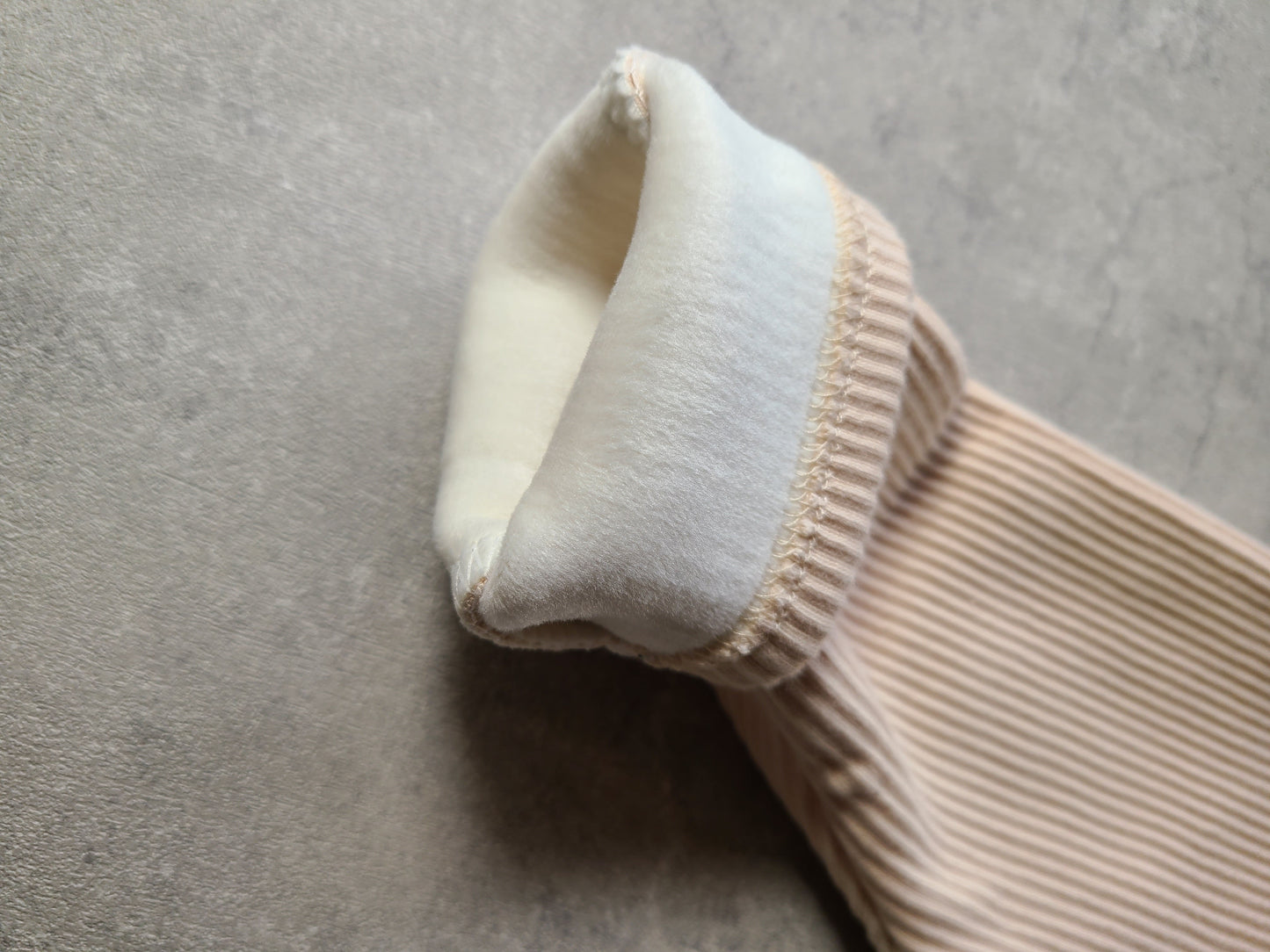 リブパンツ 裏起毛で暖かい 伸びる素材 60 70 80 90サイズ