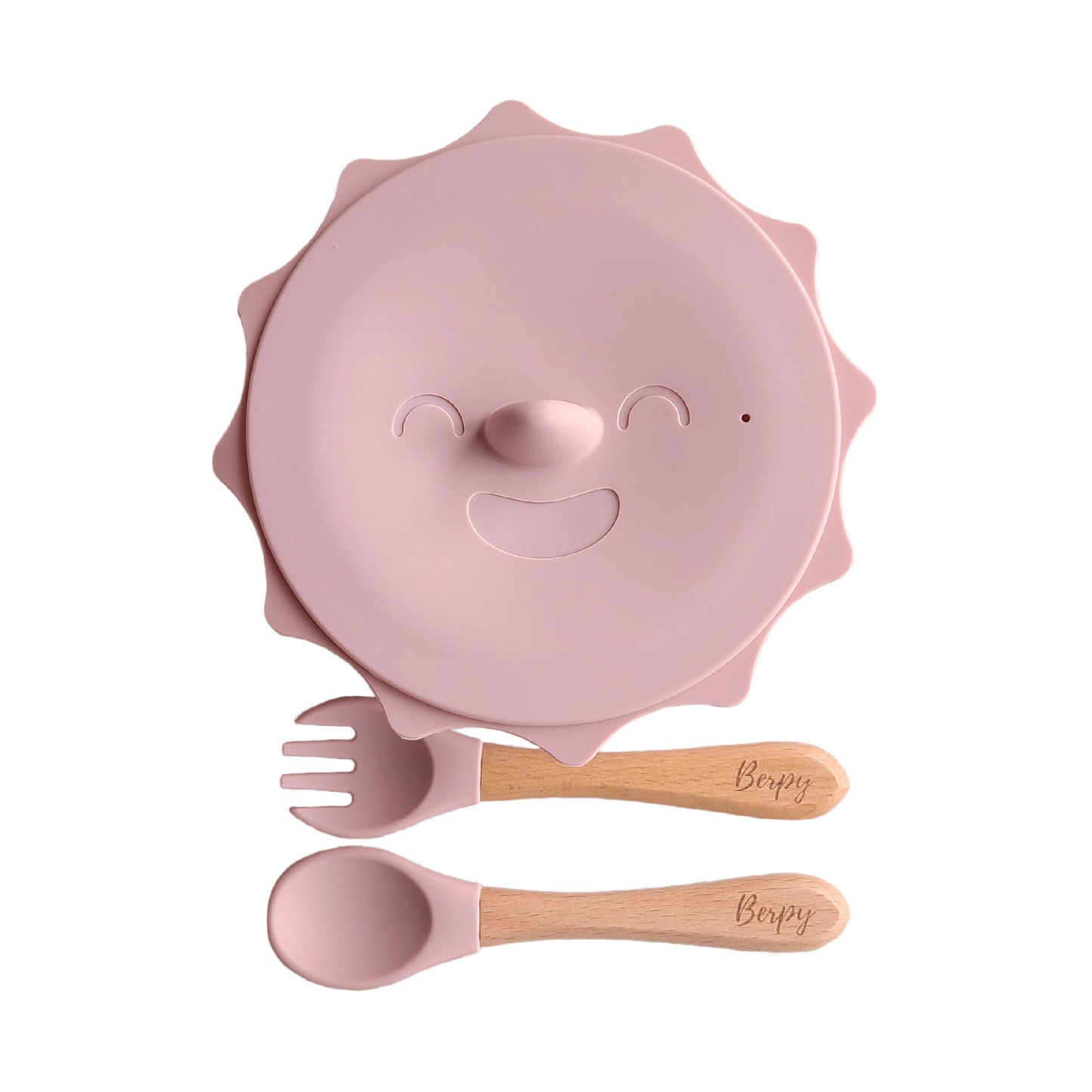 お日様ボウル シリコン 食器 蓋 スプーン フォーク付き 離乳食 ひっくり返らない 吸盤付き BPAフリー 出産祝い プレゼント bp-4set