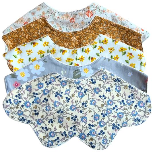 花柄スタイ 防水素材 よだれかけ