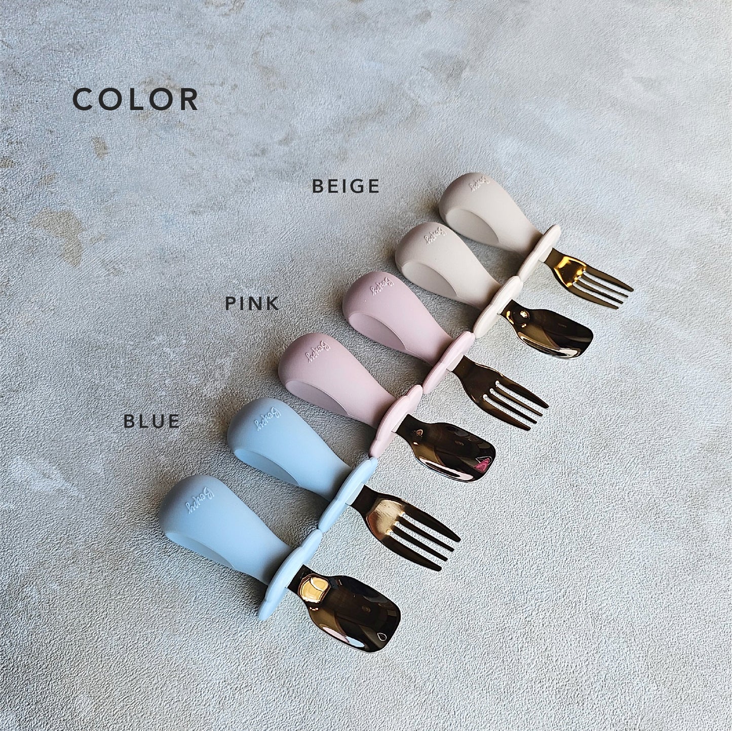 にぎぱく スプーン フォーク セット 離乳食 赤ちゃん 練習 握りやすい 【かみかみチキン姉妹品】 ベビー キッズ 幼児 子供 子供用 1歳 カトラリー ケース付き ステンレス シリコン 食洗機対応 おしゃれ 出産祝い ギフト プレゼント bp-nsf