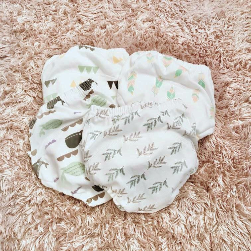 トレーニングパンツ ｜4層構造でしっかり吸水＆防水。綿100% （80〜110cm）