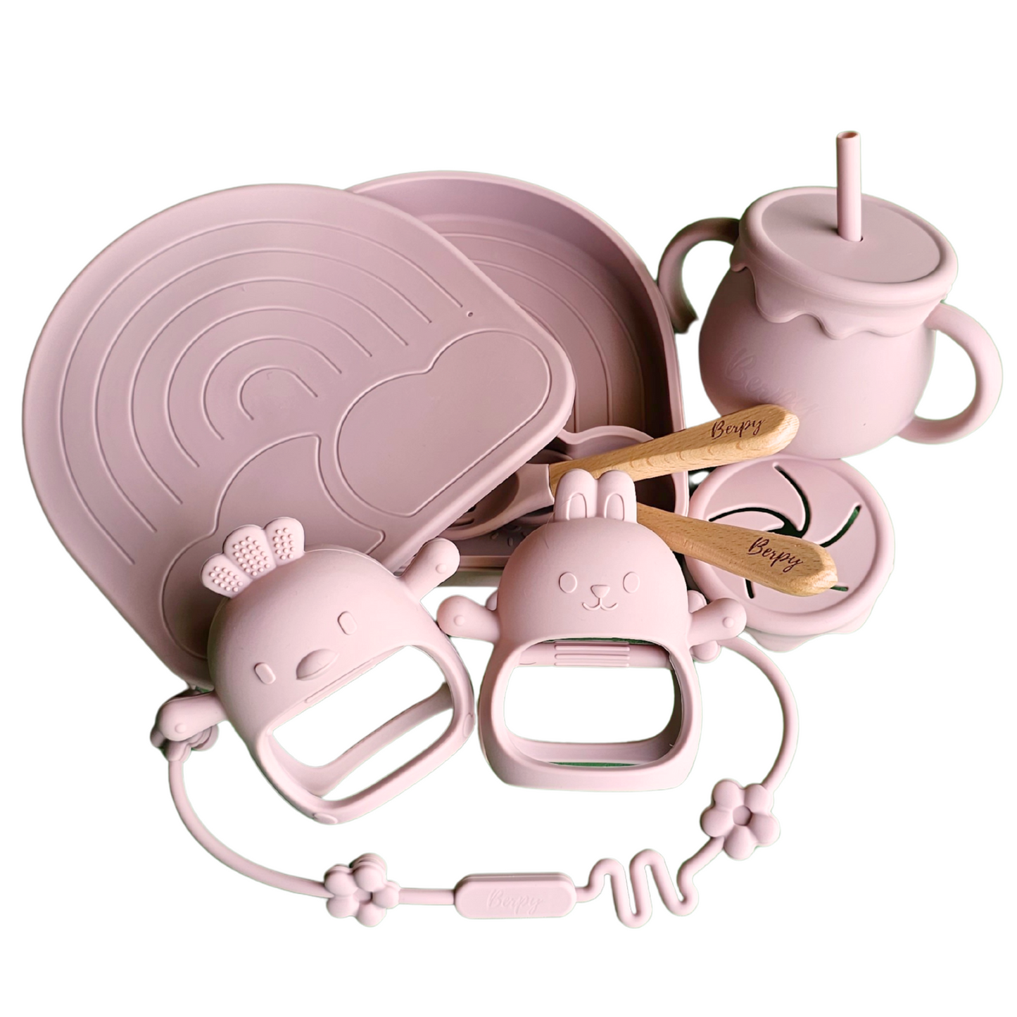 出産祝い ギフトセット シリコン お天気プレート 歯がため シリコンカップ スナックカップ スプーン フォーク ギフトボックス bp-1set