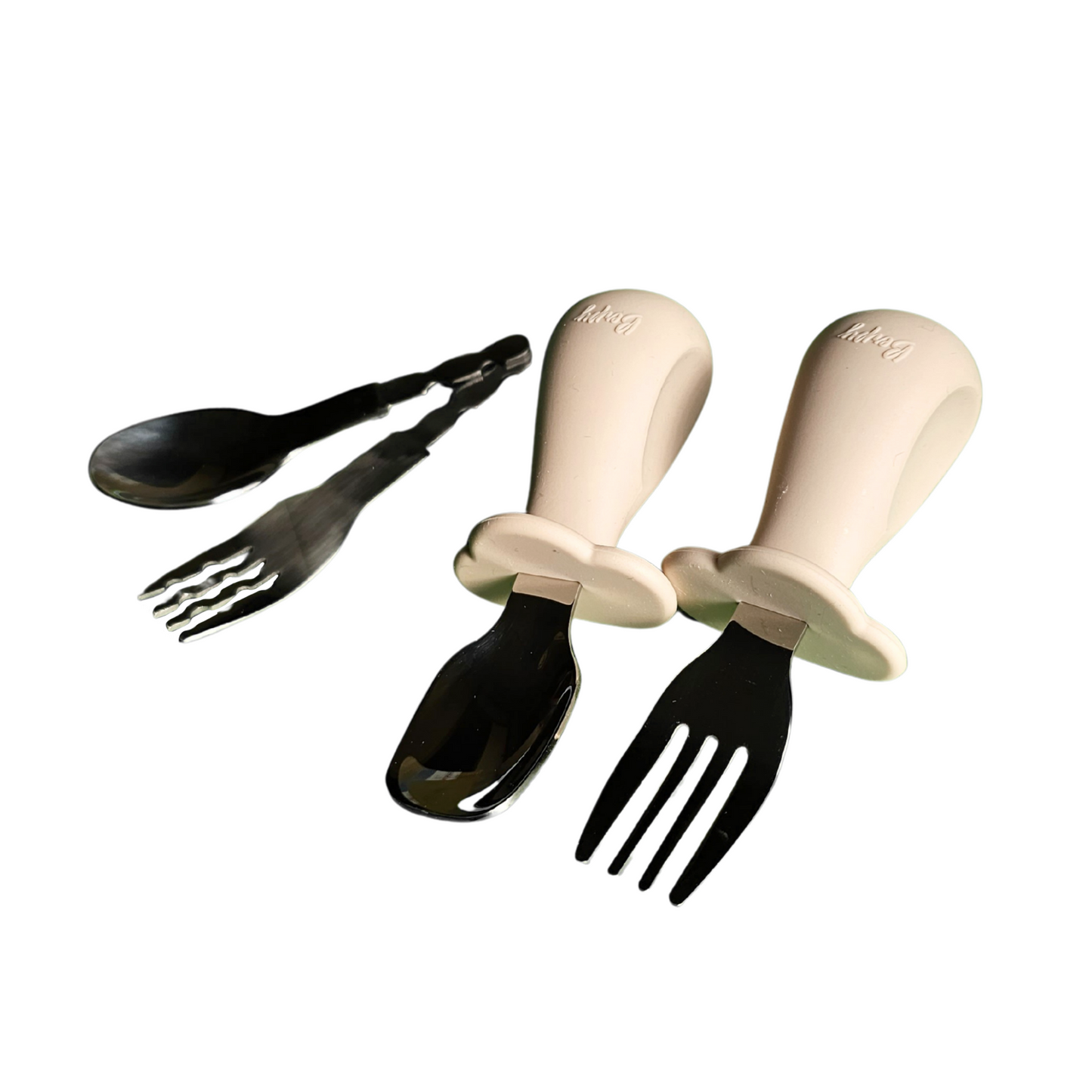 にぎぱく スプーン フォーク セット 離乳食 赤ちゃん 練習 握りやすい 【かみかみチキン姉妹品】 ベビー キッズ 幼児 子供 子供用 1歳 カトラリー ケース付き ステンレス シリコン 食洗機対応 おしゃれ 出産祝い ギフト プレゼント bp-nsf