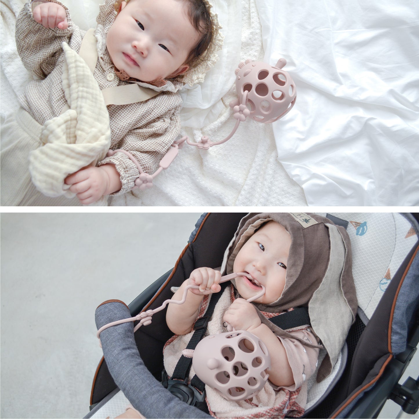 チキンボール 【2025 GOOD TOY 受賞】 歯固め シリコン おもちゃ おしゃぶり 赤ちゃん ベビー 男の子 女の子 歯がため ボール ガラガラ ファーストトイ 出産祝い ギフト ベビー用品 乳児 乳歯 落とさない 0歳 1歳