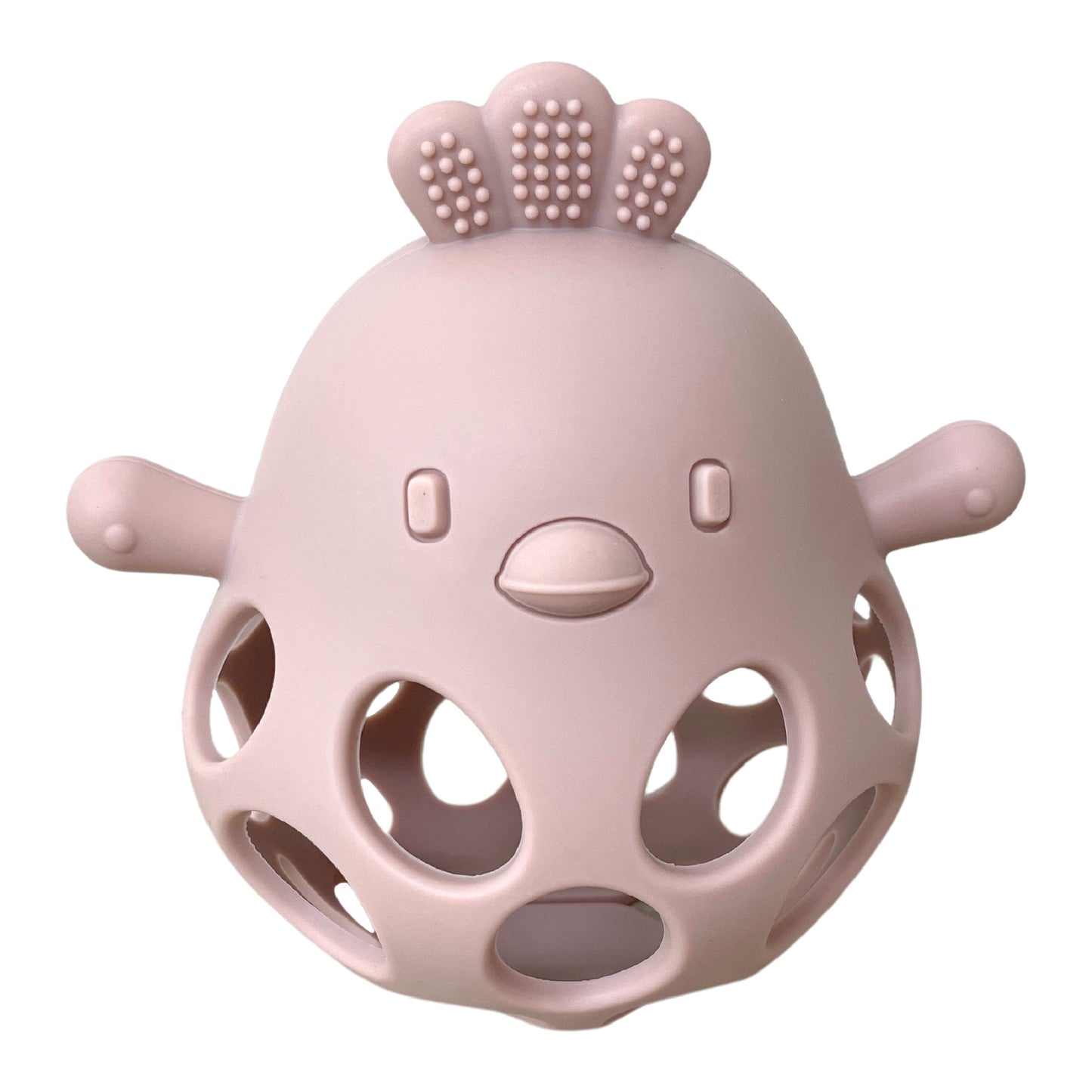 チキンボール 【2025 GOOD TOY 受賞】 歯固め シリコン おもちゃ おしゃぶり 赤ちゃん ベビー 男の子 女の子 歯がため ボール ガラガラ ファーストトイ 出産祝い ギフト ベビー用品 乳児 乳歯 落とさない 0歳 1歳