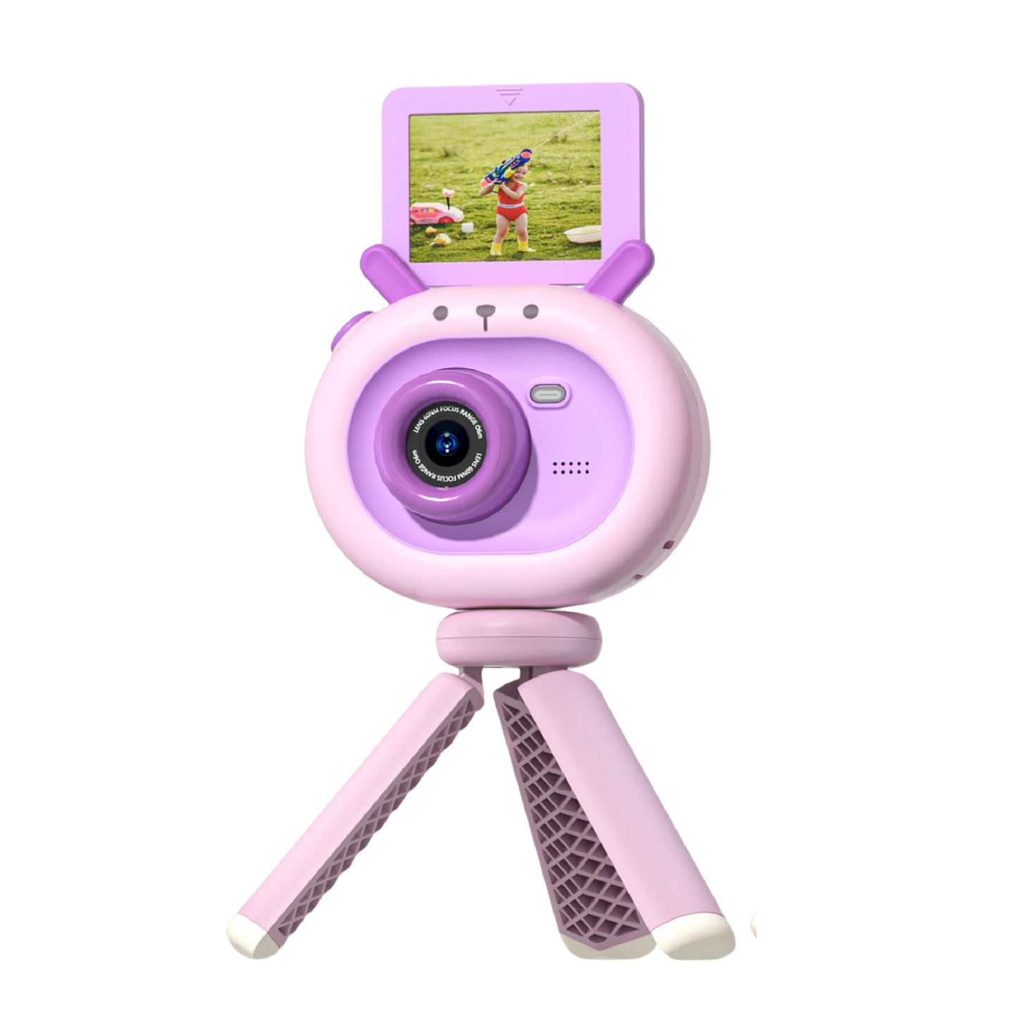 Berpy キッズカメラ 子供用 おもちゃ トイカメラ 動画撮影 カメラ ベビー 手持ち 三脚 取り外し可能 HD 32GB microSDカード付属 男の子 女の子 知育玩具 誕生日 プレゼント