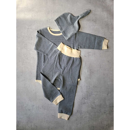 セットアップ ロンパース 3点セット ベビー服 帽子 ズボン 60-90サイズ