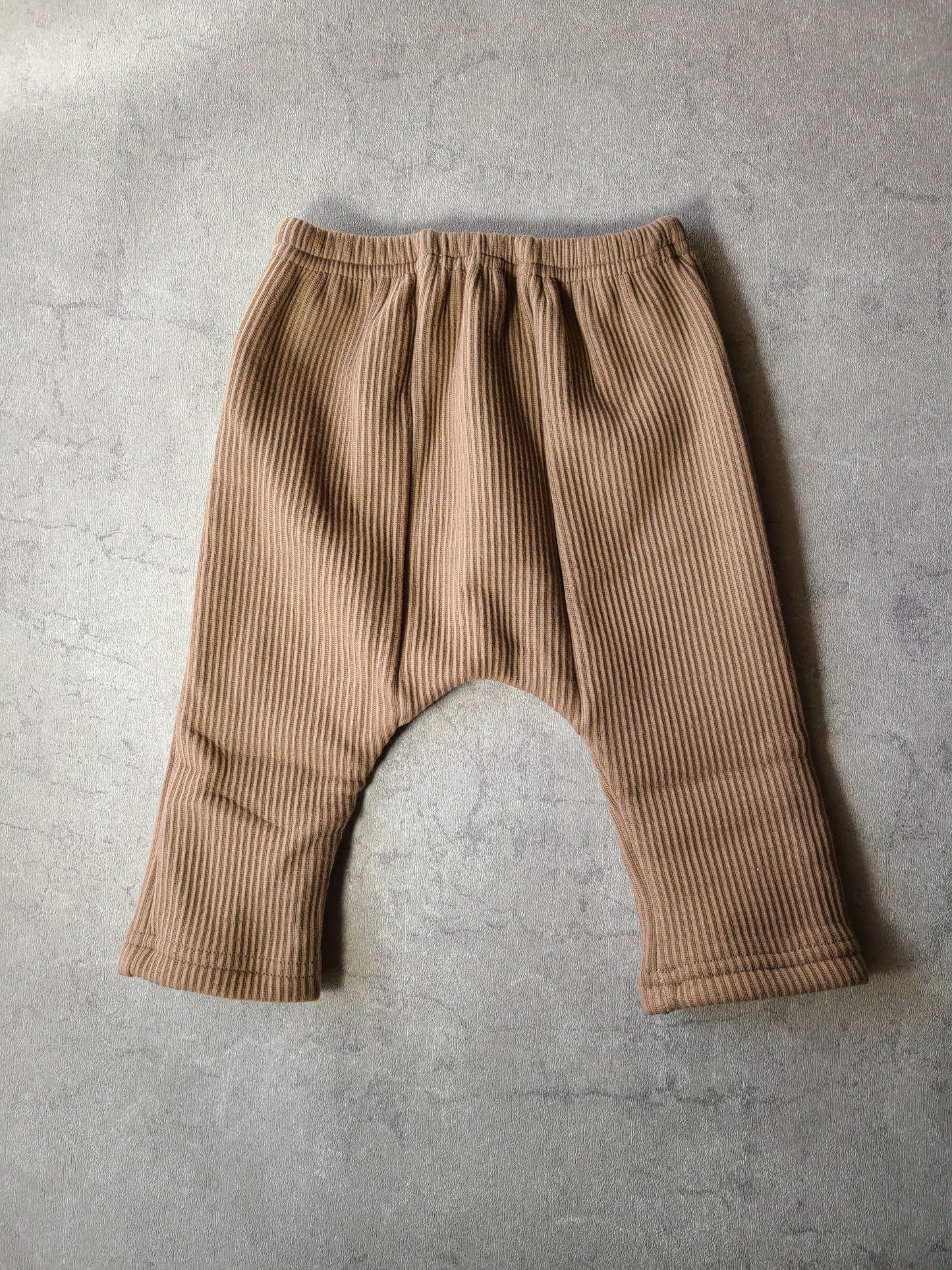 リブパンツ 裏起毛で暖かい 伸びる素材 60 70 80 90サイズ