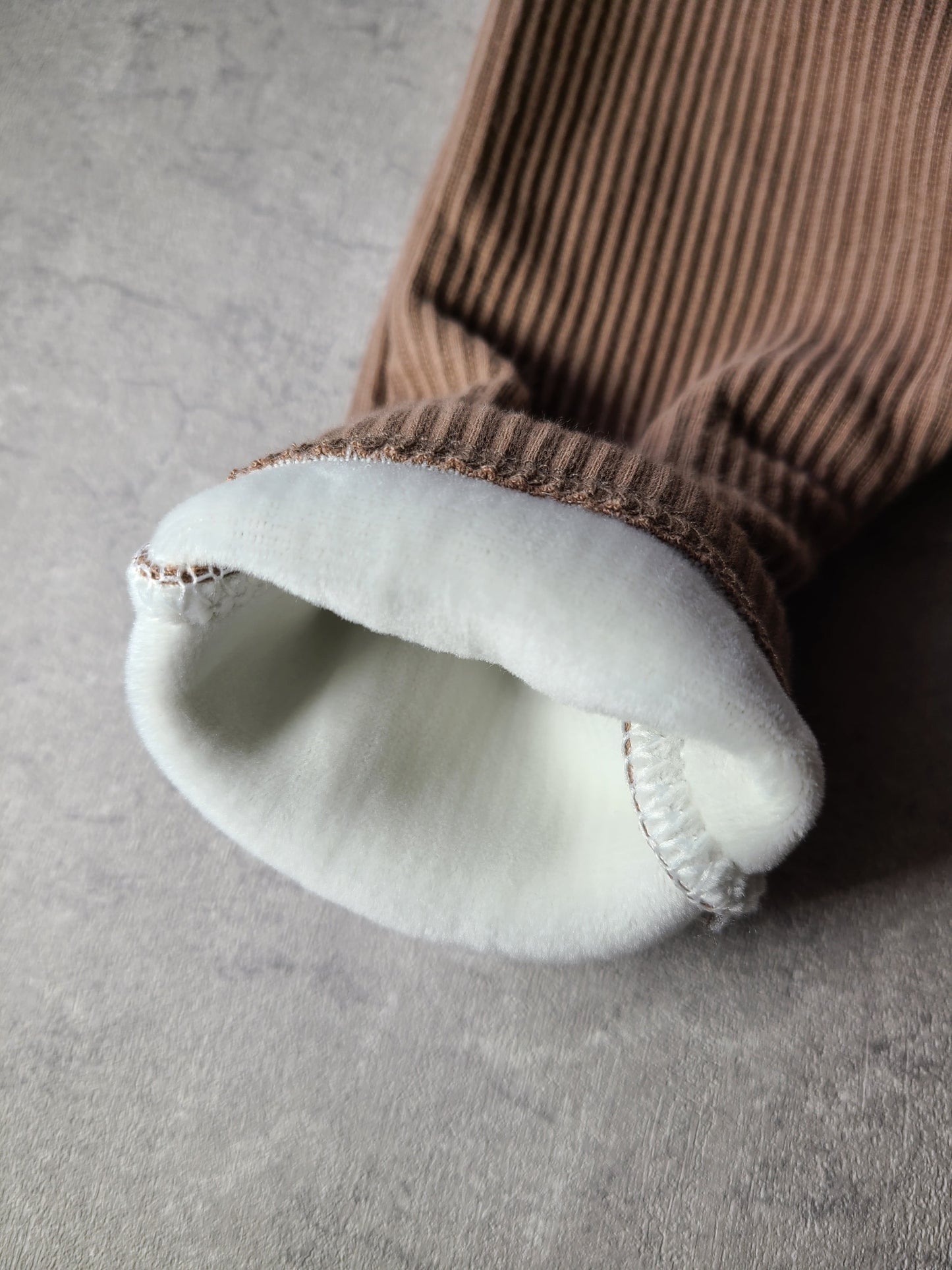 リブパンツ 裏起毛で暖かい 伸びる素材 60 70 80 90サイズ