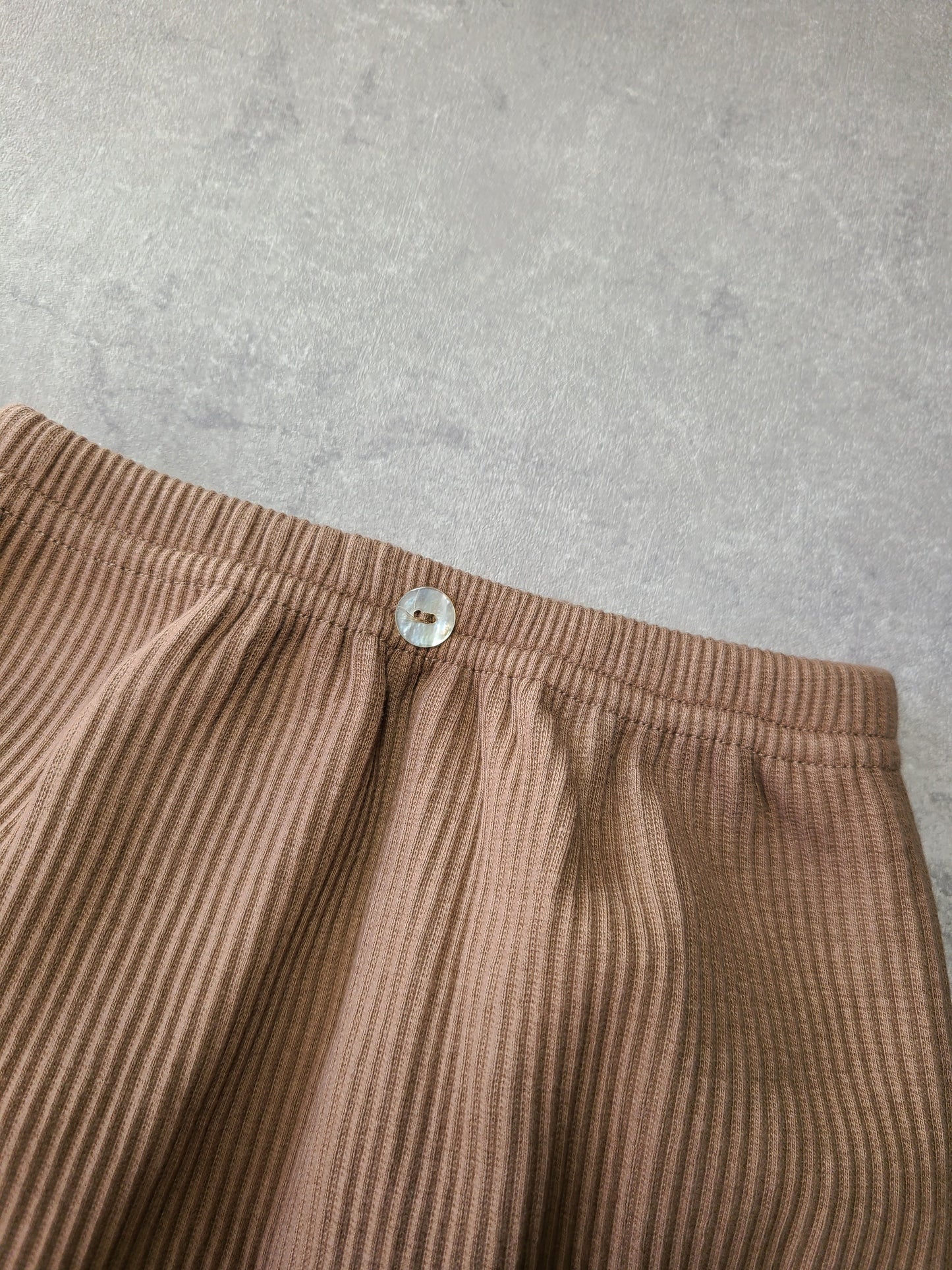 リブパンツ 裏起毛で暖かい 伸びる素材 60 70 80 90サイズ