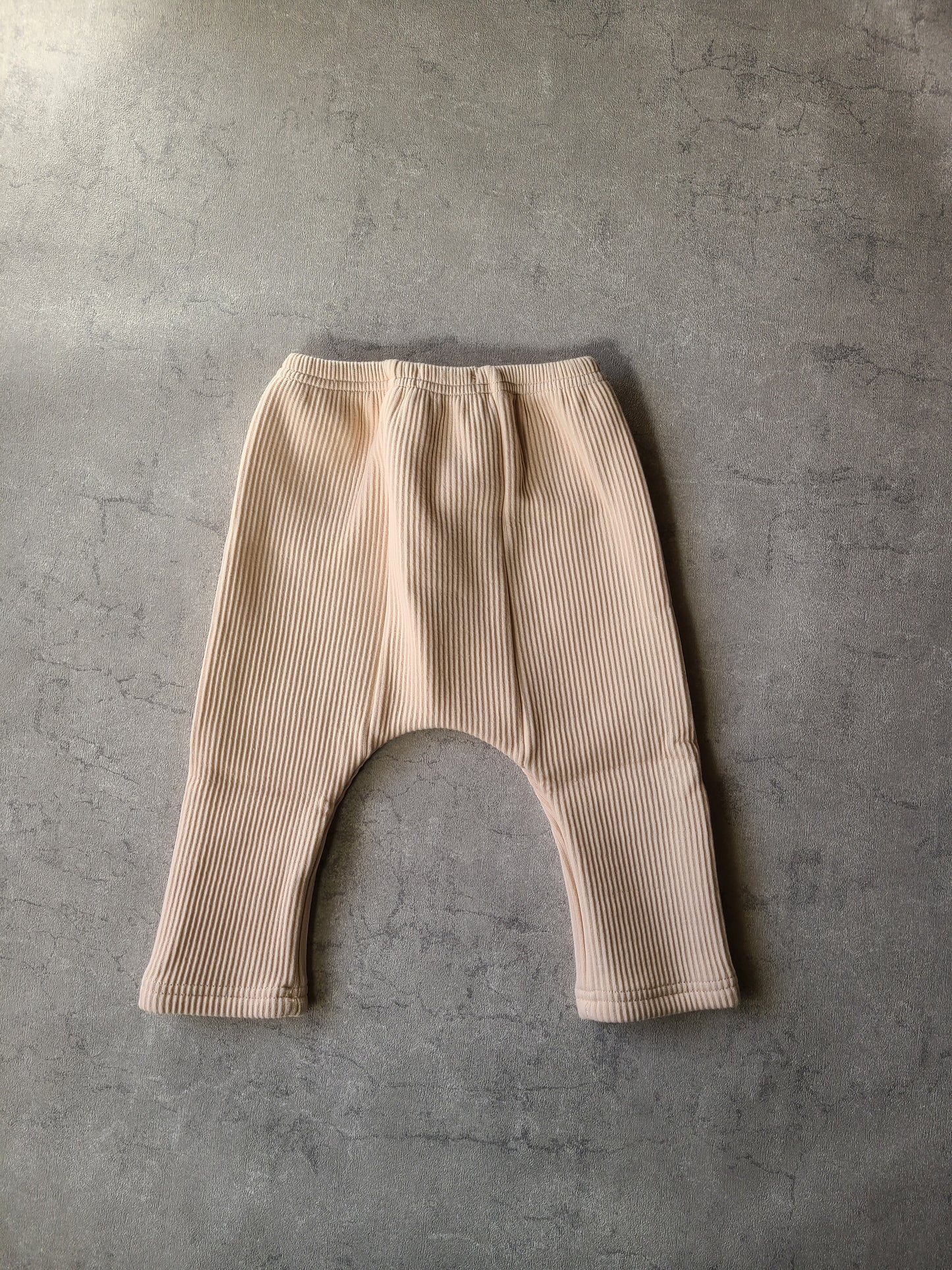リブパンツ 裏起毛で暖かい 伸びる素材 60 70 80 90サイズ