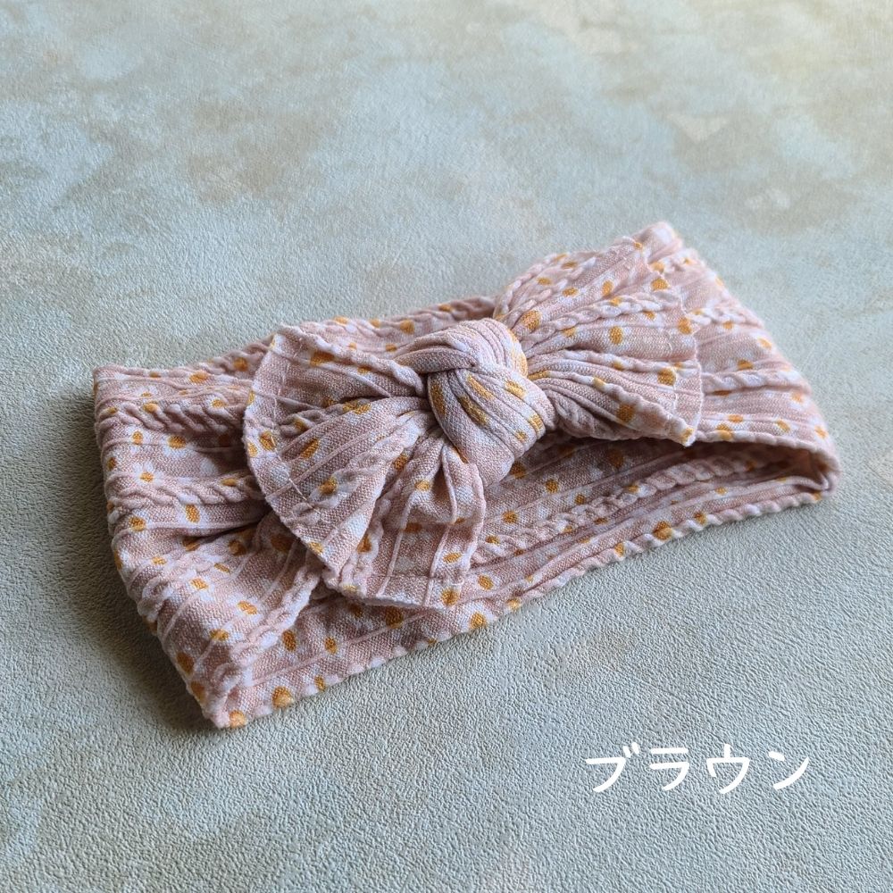 Berpy ベビー ヘアバンド リボン 新生児 女の子 ドレス [ 伸縮◎可愛い柄のヘアバンド ] ヘアアクセサリー ニューボーンフォト